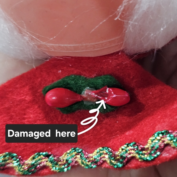 Mrs. Santa Claus Ornament Magnet Vintage Rubber Face Christmas Clause - Picture 5 of 9